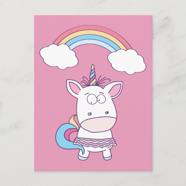 Funny carte postale Unicorn (Devant)