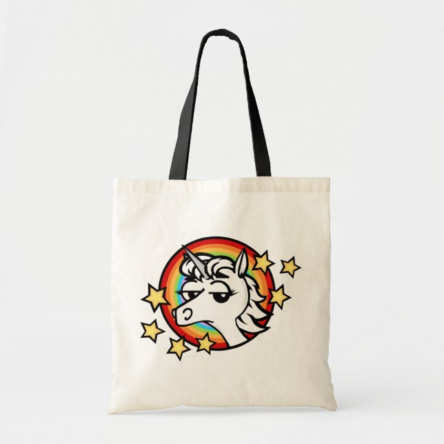 FUNNY CARTOON UNICORN BUDGET SAC FOURRE-TOUT (Devant)