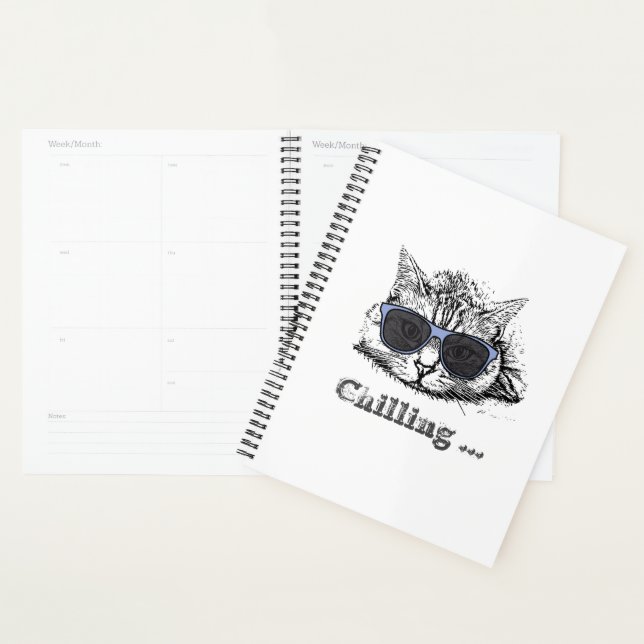 Funny Cat Chilling With Cute Sunglasses           (Devant avec enveloppe)