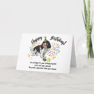 Funny Cavalier King Charles Pet Dog Carte d'annive