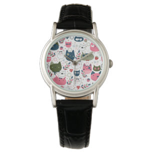Funny Chat Chef Motif Montres femmes
