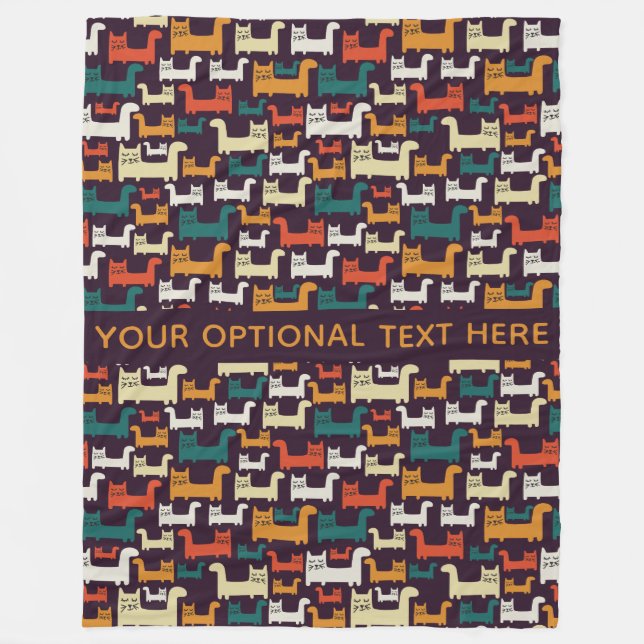 Funny Chats Motif texte personnalisé couvertures e (Devant)