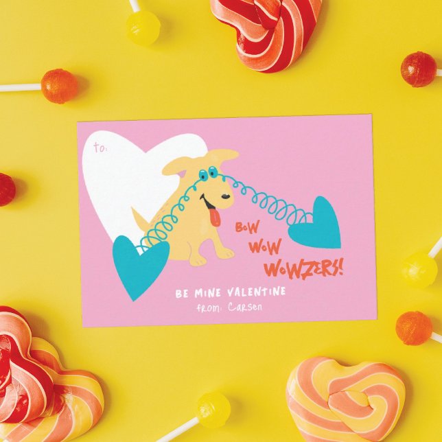 Funny Chien Classroom Valentine Cartes (Créateur téléchargé)