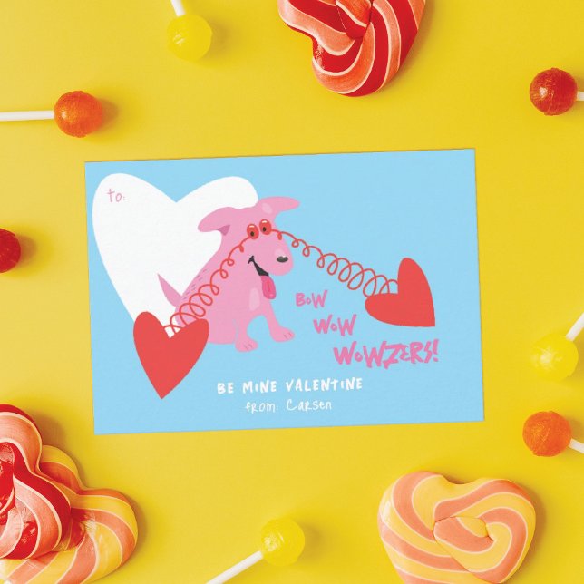 Funny Chien Classroom Valentine Cartes (Créateur téléchargé)