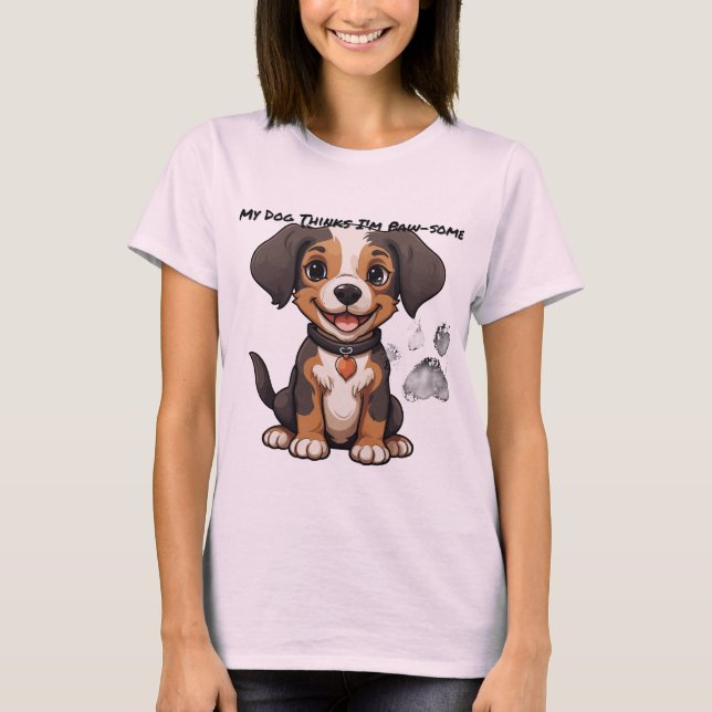Funny Chien Maman T-shirt Paw-some cadeau pour l'a (Devant)