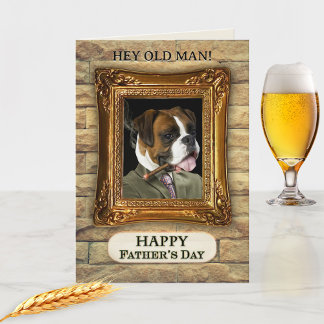 Funny Chien meilleure carte de Fête des pères papa