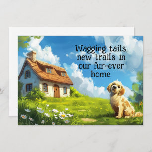 Funny Chien New Home Moving Faire-part