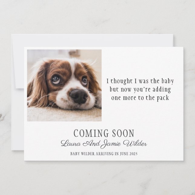 Funny Chien Photo Faire-part de grossesse (Devant)