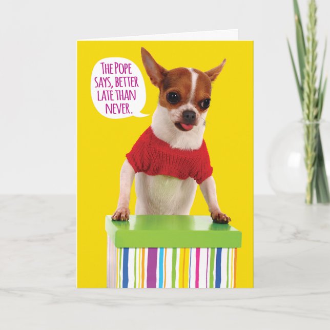 Funny Chihuahua Carte Anniversaire Beldate (Devant)