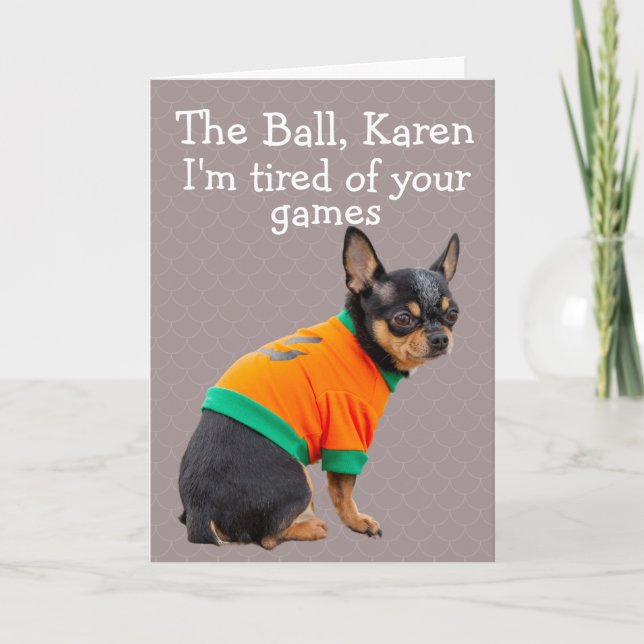 Funny Chihuahua carte d'anniversaire pour chien (Devant)