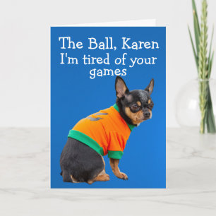 Funny Chihuahua carte d'anniversaire pour chien