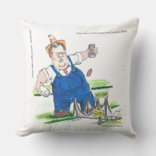 Funny Chris Christie sur Coussin de Lancer en Coto