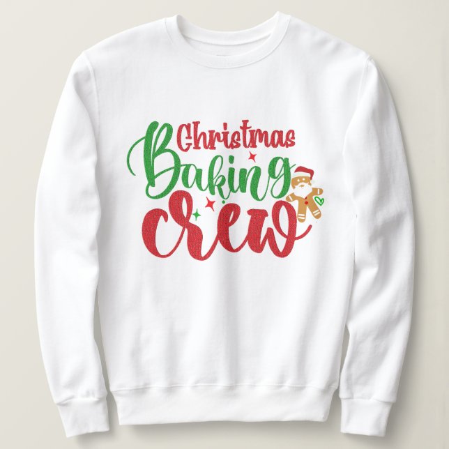 Funny Christmas Baking Crew Sweatshirt - Famille (Design devant)