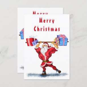 Funny Christmas Card Père Noël avec cadeaux