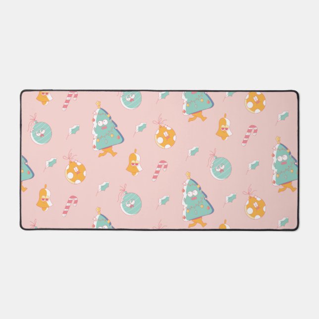 Funny Christmas Characters Desk Mat (Recto)