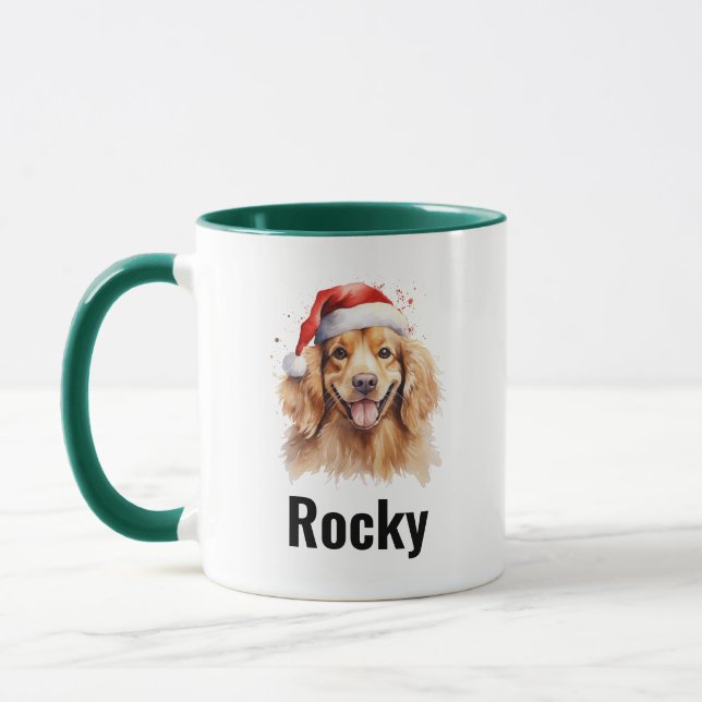 Funny Christmas Dog Mug Holiday Gift Pet Lover  (Gauche)