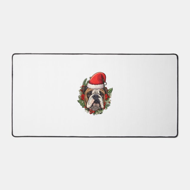 Funny Christmas English Bulldog (Recto)