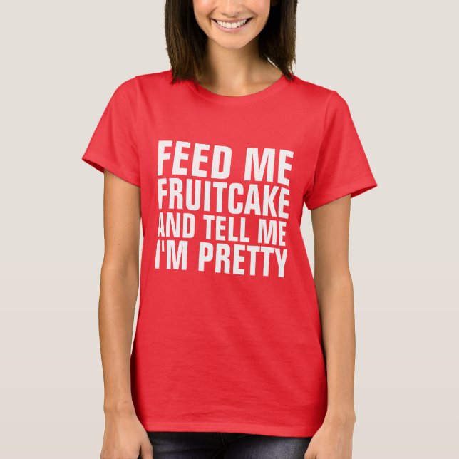 FUNNY CHRISTMAS FRUITCAKE LADIES T-SHIRTS (Devant)