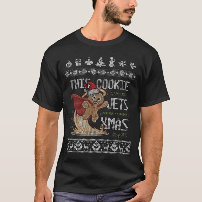 Funny Christmas Gingerbread Superhero T-Shirt (Devant)