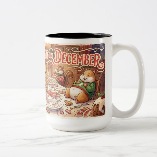 Funny Christmas Mug – “Calories Don’t Count in Dec (Droit)