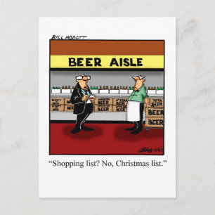 Funny Christmas Shopping Humour Carte postale