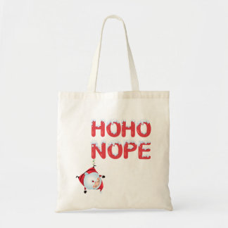 Funny Christmas Tote Bag – Ho Ho Nope Santa