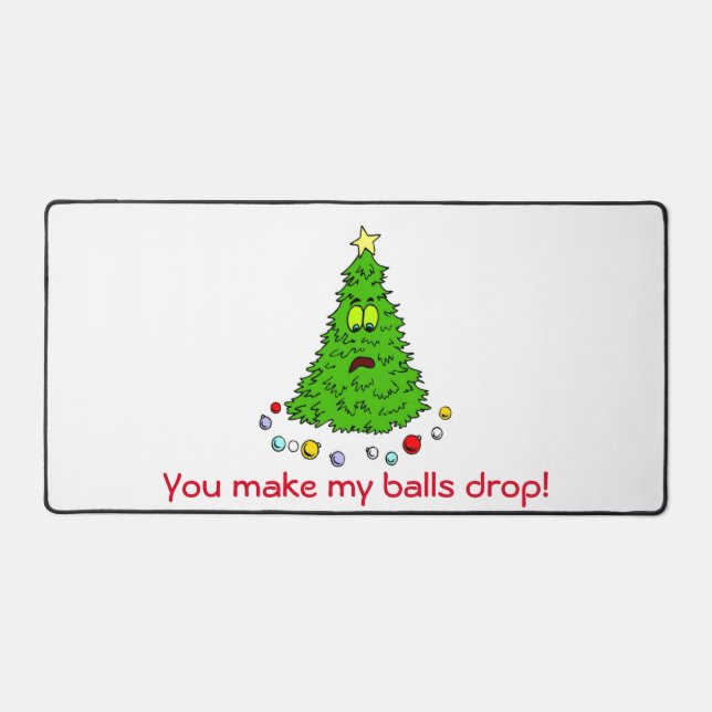 Funny Christmas Tree Joke Make Balls Drop Holiday (Recto)