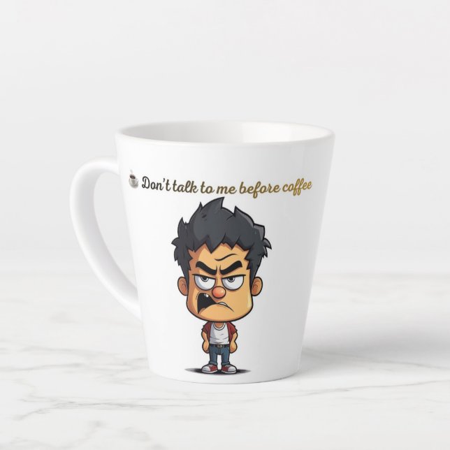 Funny Coffee Mug – Don’t Talk to Me Before Coffee  (Angle gauche)