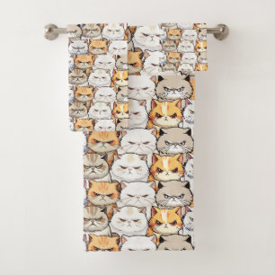 Funny coloré Moody Cats Kitten Motif animal de com