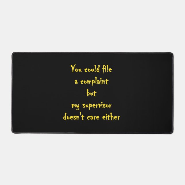 Funny Complaint Department Apathy  (Recto)