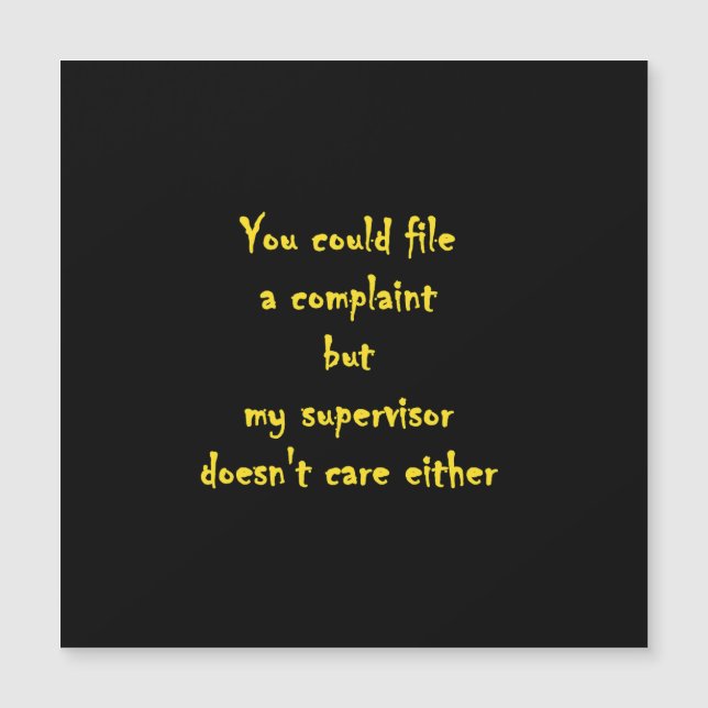 Funny Complaint Department Apathy  (Devant)