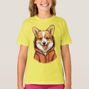 Funny Corgi portant le Sweat - shirt à capuche