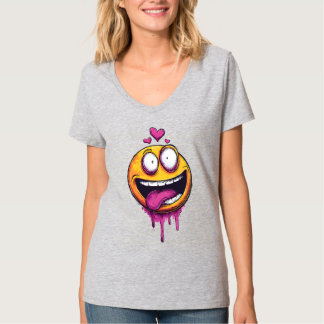 Funny Crazy Love Emoji Graphic T-Shirt – Drôle