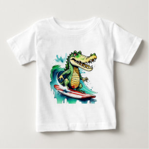 Funny crocodile surf T-shirt