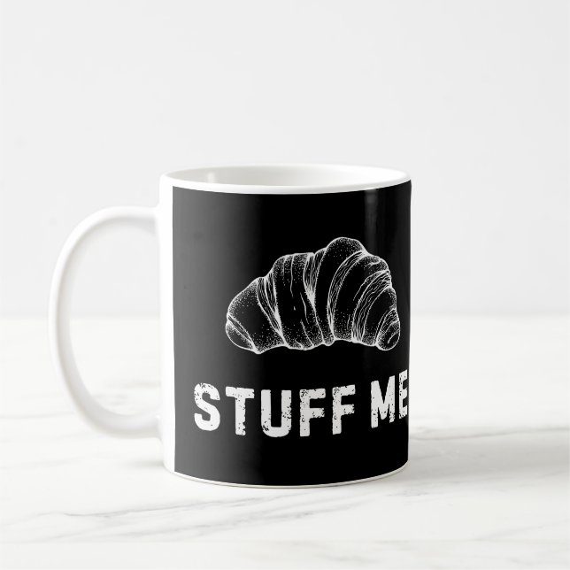 Funny Croissant Coffee Mug (Gauche)