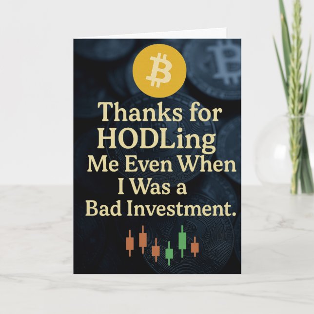 Funny Crypto Fête des pères Card Merci pour HODLin (Devant)