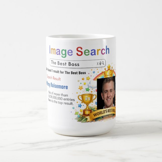 Funny Custom Best Boss Search Gift Mug (Centre)