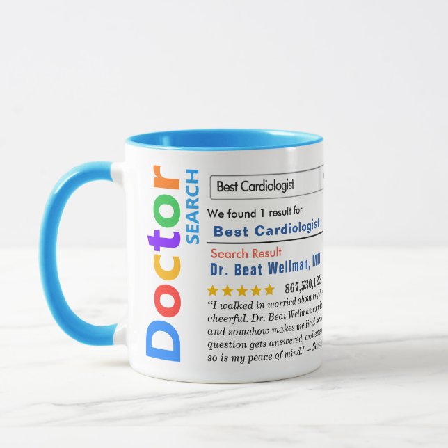 Funny Custom Best Cardiologist Mug (Gauche)