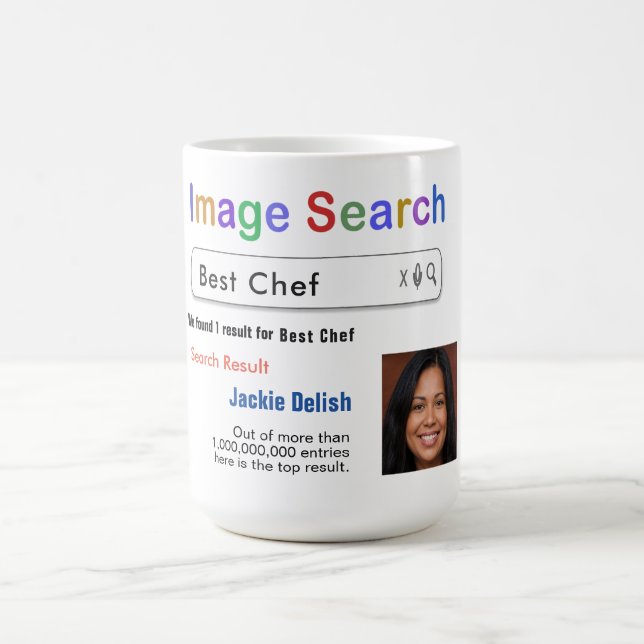 Funny Custom Meilleur Chef Recherche Mug Cadeau (Centre)