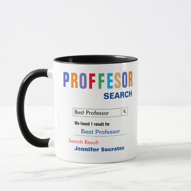 Funny Custom Meilleur Professeur Mug Cadeau (Gauche)