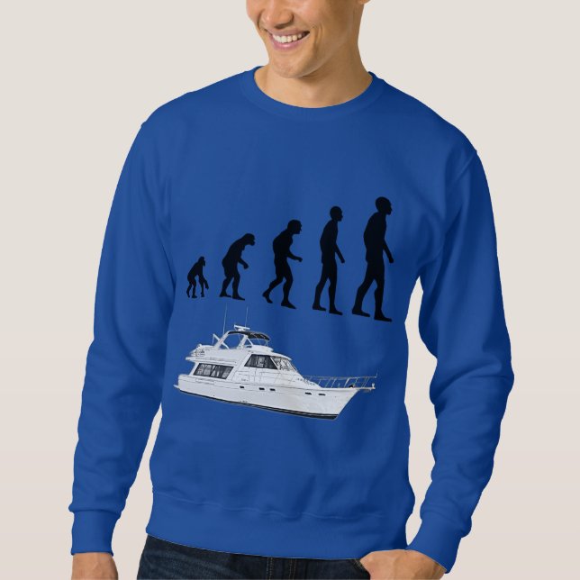 Funny Customizable Evolution & Boating Sweatshirt (Devant)