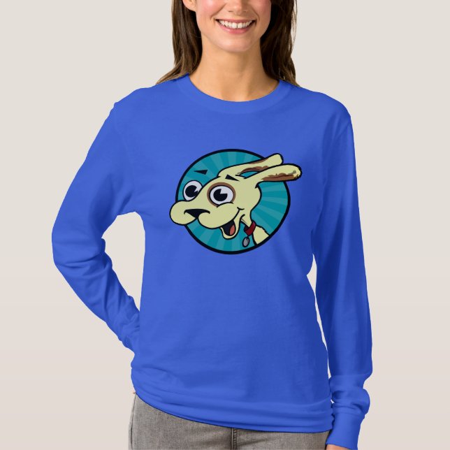 FUNNY CUTE CHIEN LONG SLEEVE T-SHIRT (Devant)