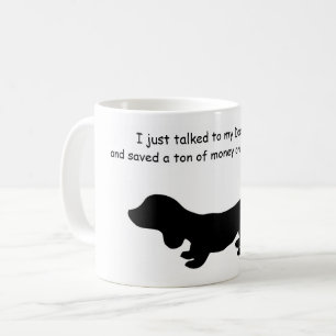 Funny Dachshund Assurance voiture Humour café Mug