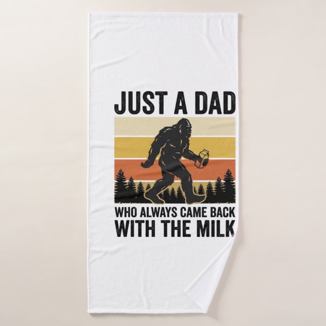 Funny Dad Came Back With the Milk Vintage Shirt_1 (Serviette de bain)