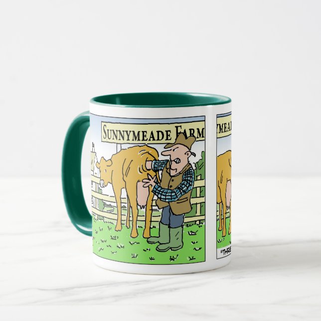 Funny Dairy Farmer sur ferme Open Day Mug (Devant gauche)