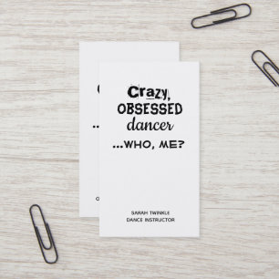 Funny Dance Instructeur Carte de visite Danseuse f