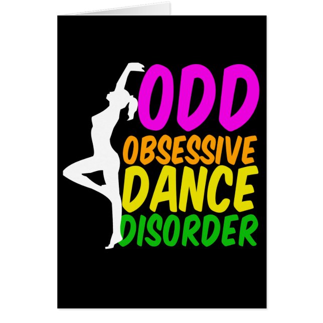 Funny Dancer Obsessive Dance Disorder Card (Devant)