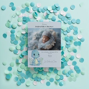 Funny Dinosaur Baby Boy Photo Faire-part de naissa