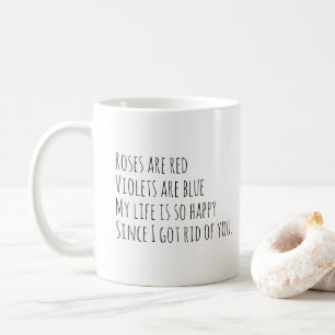 Funny Divorce Poem Minimal Coffee Mug