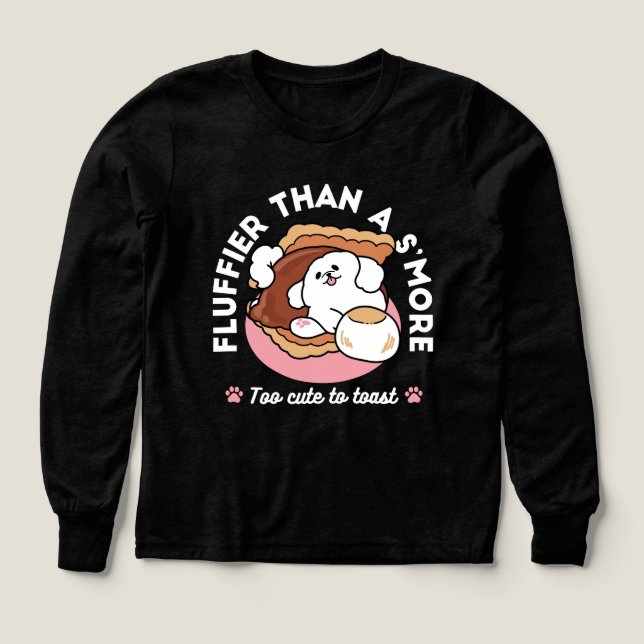 Funny Dog and S’more Design – Kawaii Pet Lover Pun (Motif recto)